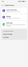 Cover screen settings - Oppo Find N2 Flip review