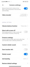 Camera app settings - Xiaomi Poco C65 review