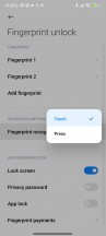 Fingerprint settings - Poco X5 review