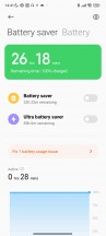 Battery settings - Poco X5 review