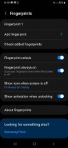 Fingerprint settings - Samsung Galaxy A34 review