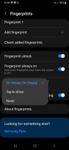 Fingerprint settings - Samsung Galaxy A34 review