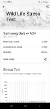 Thermal-throttling behavior - Samsung Galaxy A34 review