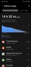 Battery life snapshots - Samsung Galaxy A54 long-term review