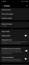 Screen settings - Samsung Galaxy A54 long-term review