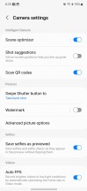 Camera app settings - Samsung Galaxy S23 FE review