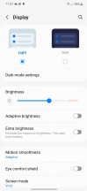 تغییر روشنایی اضافی در تنظیمات - بررسی Samsung Galaxy S23+