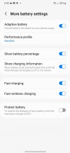 محدود کننده شارژ باتری و گزینه ها - بررسی Samsung Galaxy S23+