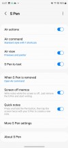 S Pen settings - Samsung Galaxy S23 Ultra review