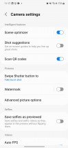 Camera app settings - Samsung Galaxy S23 review