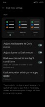 N2 Flip: Dark mode settings - Samsung Galaxy Z Flip4 vs. Oppo Find N2 Flip long-term review