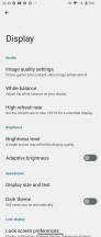 گزینه های نمایش - بررسی Sony Xperia 1 V