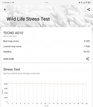 3DMark Wild Life stress test - Tecno Phantom V Fold review