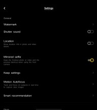 Camera settings - vivo X Fold2 review