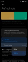 Refresh rate settings - Xiaomi 13 Pro long-term review