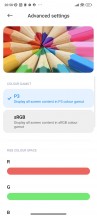 Color settings - Xiaomi Redmi Note 12 Pro review
