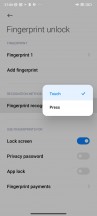 Fingerprint settings - Xiaomi Redmi Note 12 Pro review