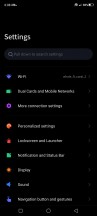 Home screen, recent apps, notification shade, Settings menu - ZTE nubia Red Magic 8 Pro review