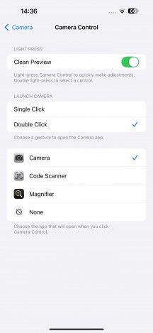 Camera Control - Apple iPhone 16 Pro review
