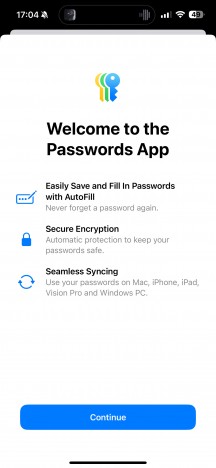 Passwords - Apple iPhone 16 review