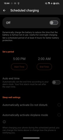 Scheduled charging - Asus ROG Phone 9/9 Pro review
