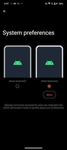 Initial setup wizard with visual and behavioral options - Asus ROG Phone 9/9 Pro review