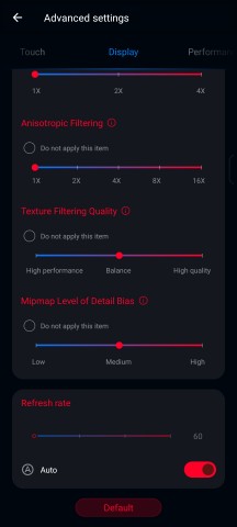 Display settings - Asus ROG Phone 9/9 Pro review