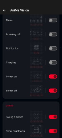 AniMe Vision interface - Asus ROG Phone 9/9 Pro review