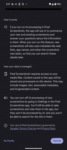 Pixel screenshots - Google Pixel 9 Pro review