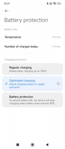 Battery settings - Poco C75 5G review