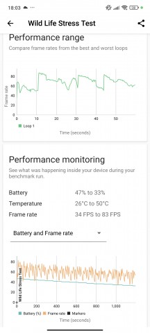 CPU and GPU throttle tests - Poco F6 review