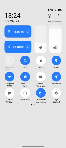 Realme UI: Quick settings - Realme 13 Pro+ review