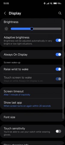 Galaxy Wearable app settings - Samsung Galaxy Watch Ultra review