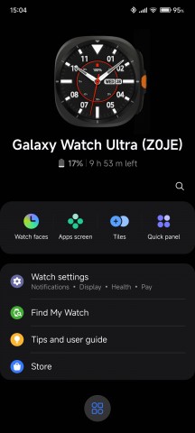 Galaxy Wearable app settings - Samsung Galaxy Watch Ultra review