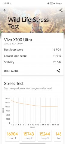 3DMark Wild Life stress test - vivo X100 Ultra review