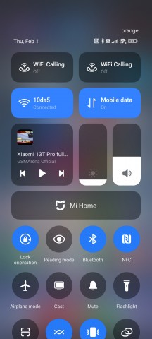 Split notifications and Control Center with Wi-Fi Calling tiles bug - Xiaomi 13T Pro long-term review