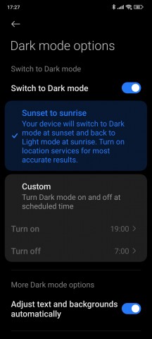 Dark mode settings - Xiaomi 13T Pro long-term review