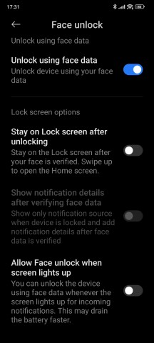 Biometrics settings - Xiaomi 13T Pro long-term review