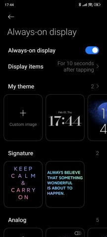 Always-on display settings - Xiaomi 13T Pro long-term review