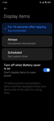 Always-on display settings - Xiaomi 13T Pro long-term review