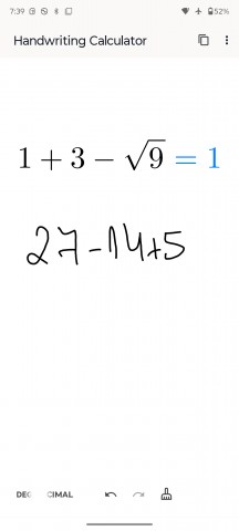 Handwriting calculator - Motorola Moto G Stylus 5G 2025  review