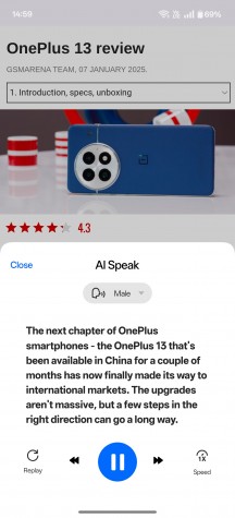 AI toolbox and AI Speak - Oneplus 13r review