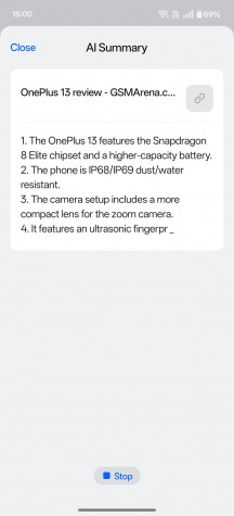 AI Summary and AI Editor - Oneplus 13r review