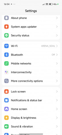 Settings menu - Redmi Note 15 Pro+ review