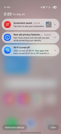 Notification shade - Samsung Galaxy S25 Edge review