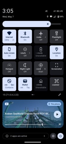 Quick settings - Sony Xperia 1 VII review