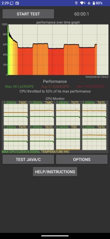 CPU Throttling test - Sony Xperia 1 VII review