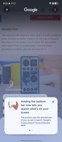 Circle to Search - Tecno Camon 40 Pro review