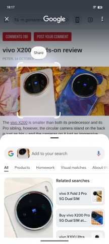 Circle to search - vivo X200 review