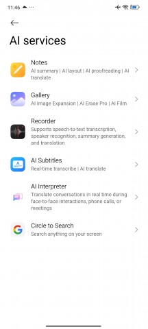 Recent apps, settings menu, AI features - Xiaomi Redmi Note 14 Pro+ review